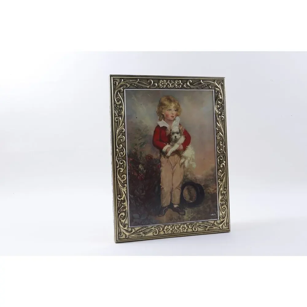 LIM Western Germany Tin Container Vintage Metallic Box Painting Relief Patterns
